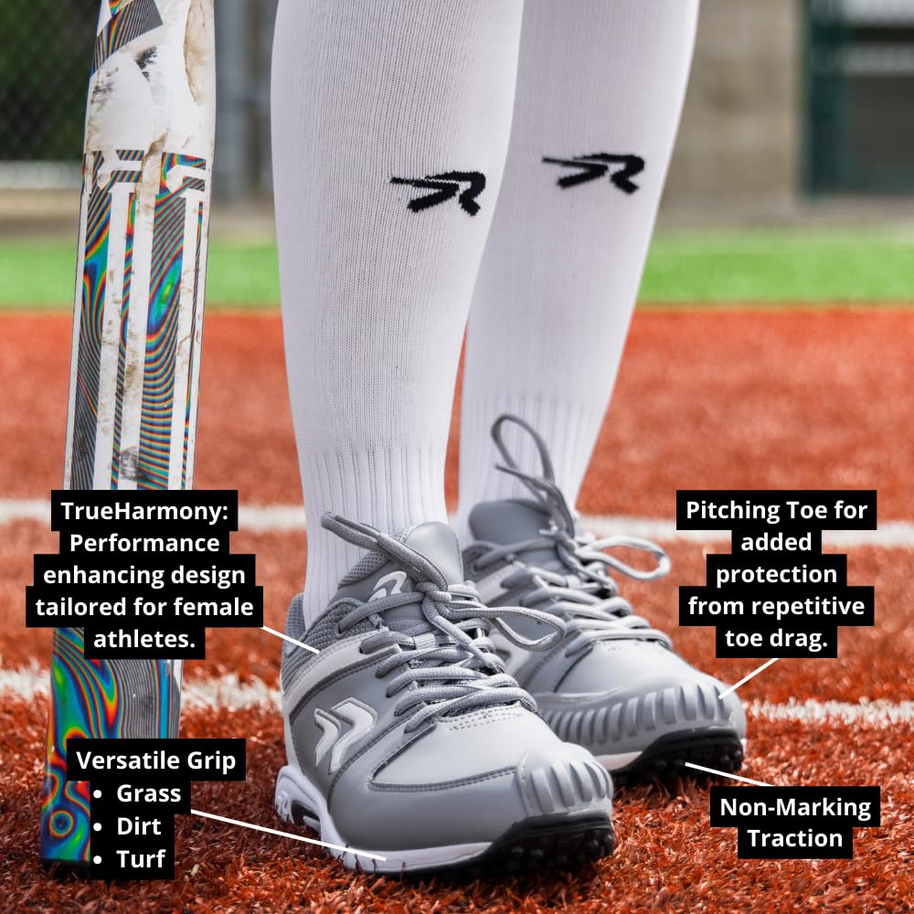 Rip It Women's Ringor Flite Turfs Softball Cleats with Pitching Toe - Perfect for Fastpitch Softball Games & Training