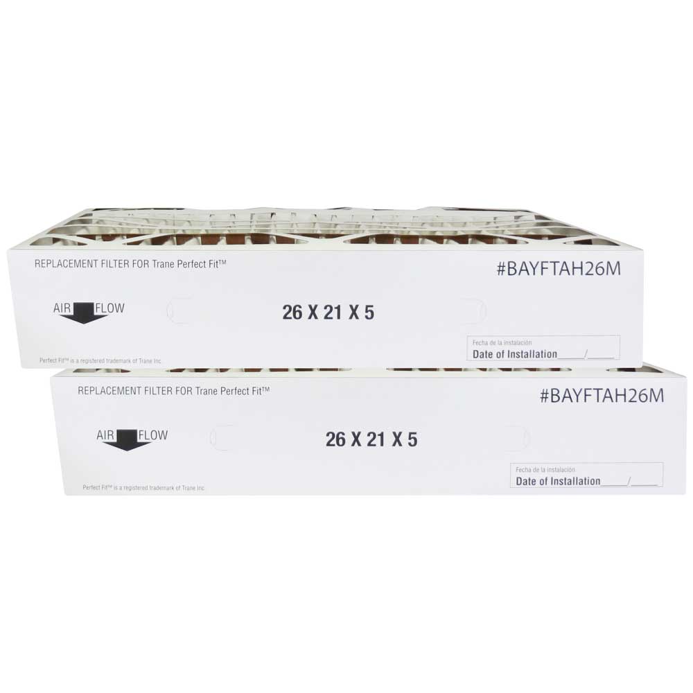 Atomic BAYFTAH26M 26x21x5 MERV 8 Trane Compatible Furnace Air Filter - 2 Pack | Perfect for Home HVAC System Maintenance & Allergen Reduction