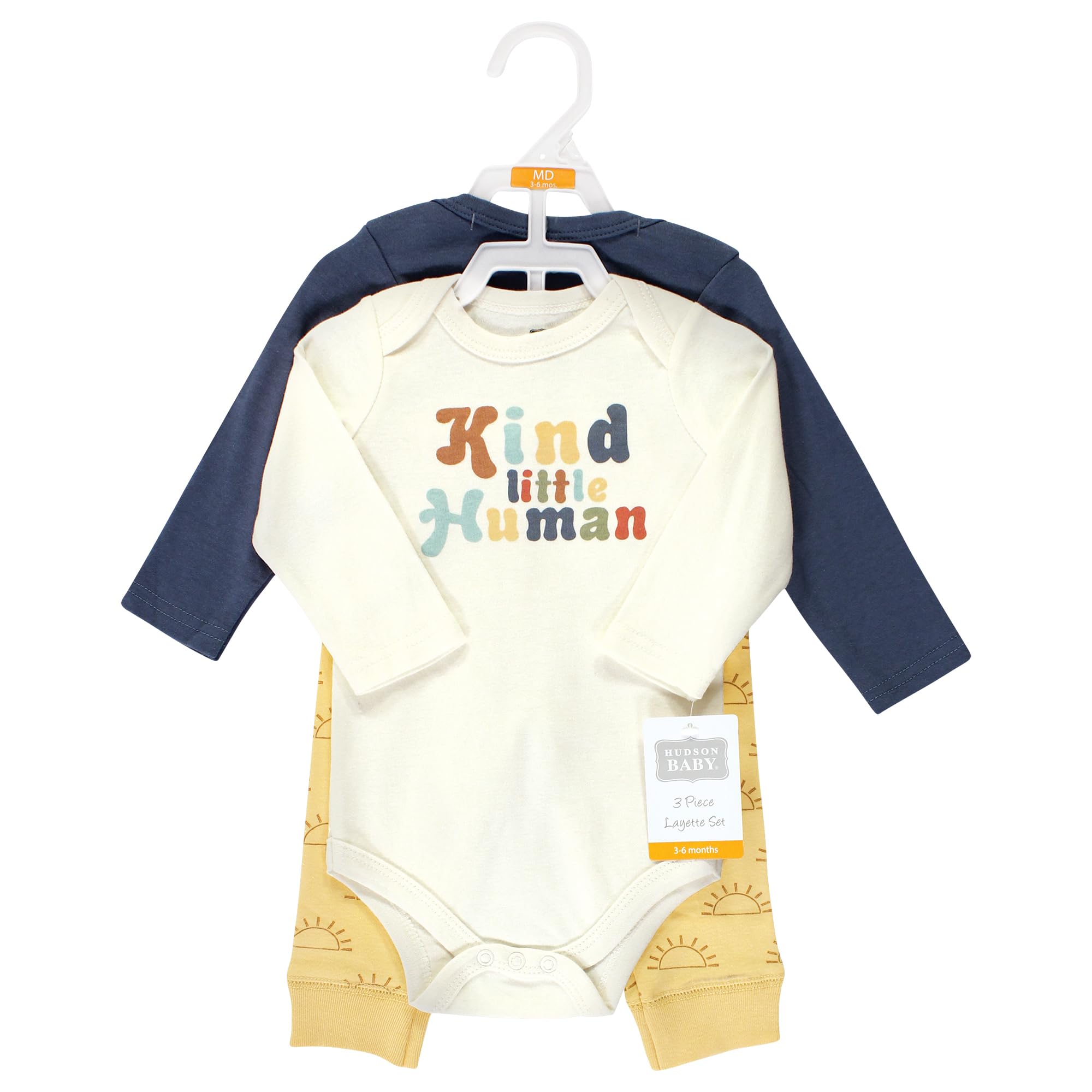 Hudson Baby Unisex Cotton Bodysuit & Pant Set - Long Sleeve Outfit for Newborns | Soft & Comfortable Baby Clothes for Everyday Wear, Photo Shoots & Gifts