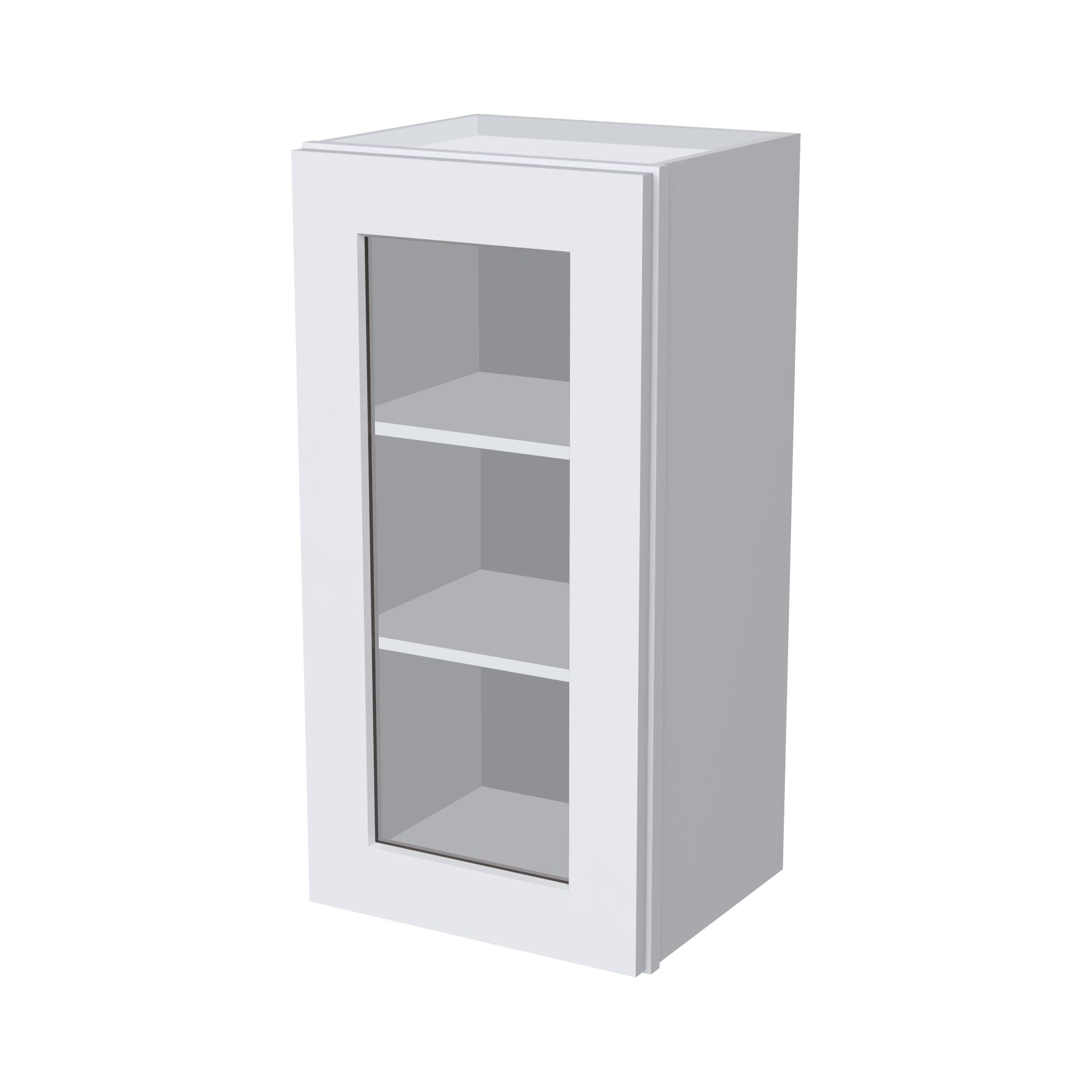Solid Wood Wall-Mounted Bathroom Medicine Cabinet with Glass Door - 18