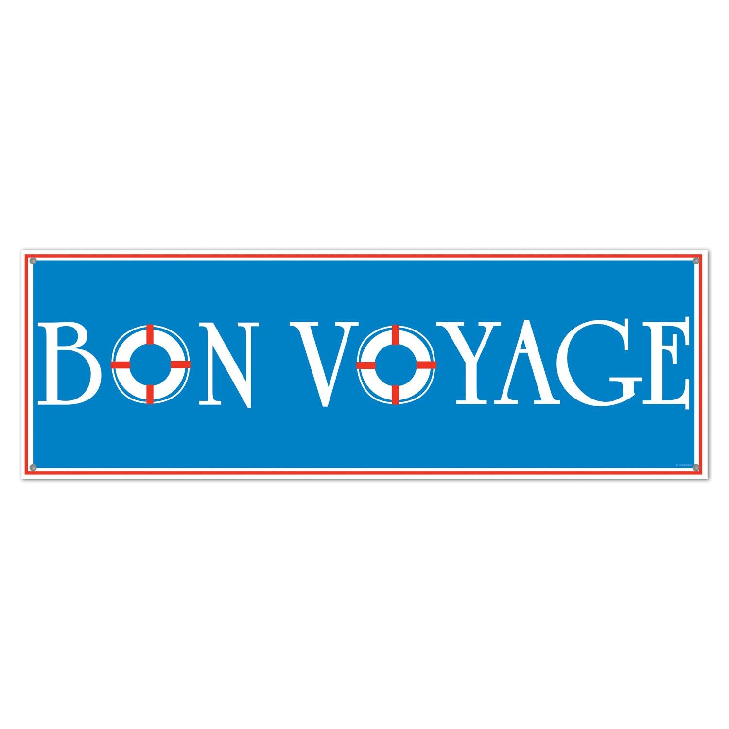 12 Pack Beistle Bon Voyage Party Sign Banner - Colorful Farewell Decorations for Cruise, Travel & Going Away Parties - Perfect for Cruise Ship, Airport & Vacation Sendoffs