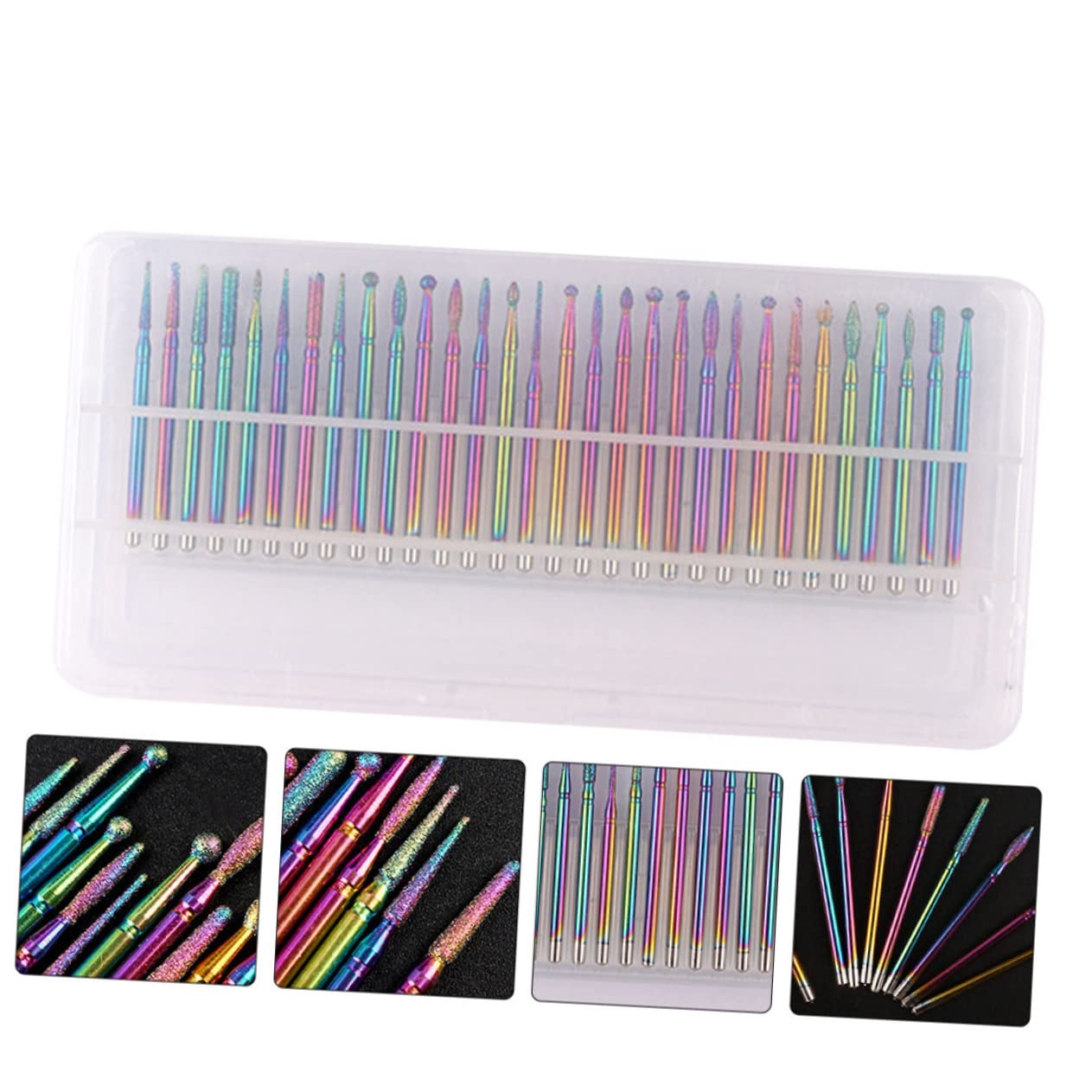 Minkissy Professional 30pcs Nail Drill Bits Set - Electric Nail File Drill Bits for Manicure, Pedicure & Cuticle Care | Nail Art Tools for Salon & Home Use