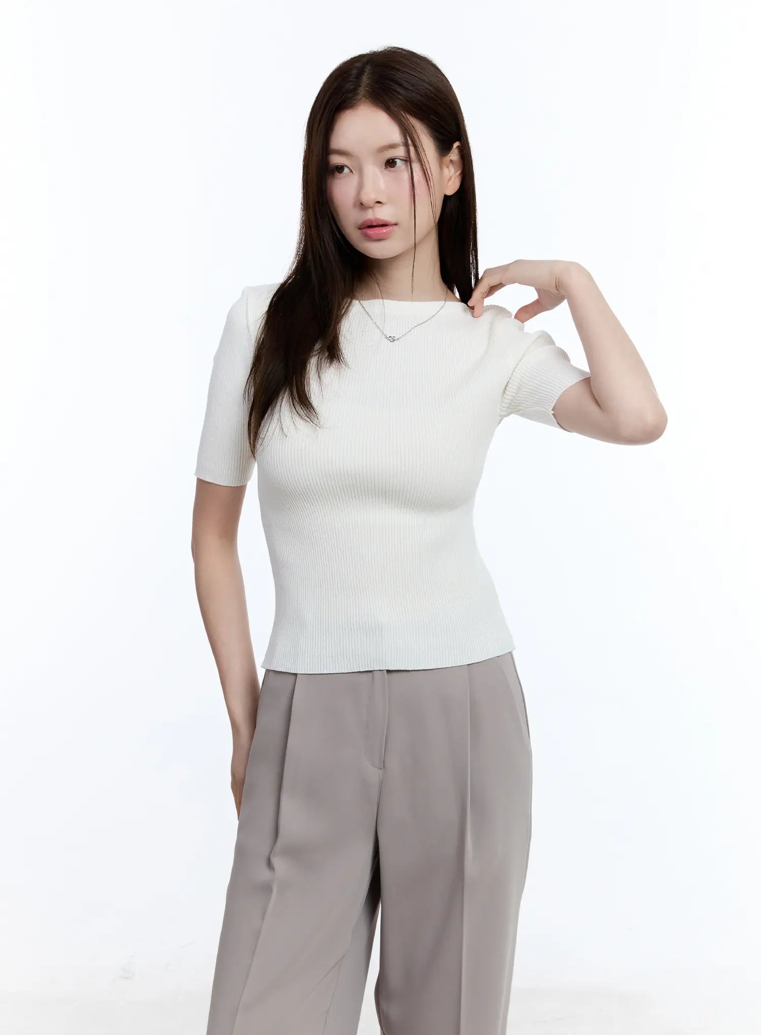 Boat Neck Short Sleeve Sweater for Women - Soft Knit Pullover Top CU513 - Perfect for Casual Outfits, Office Wear & Fall Layering