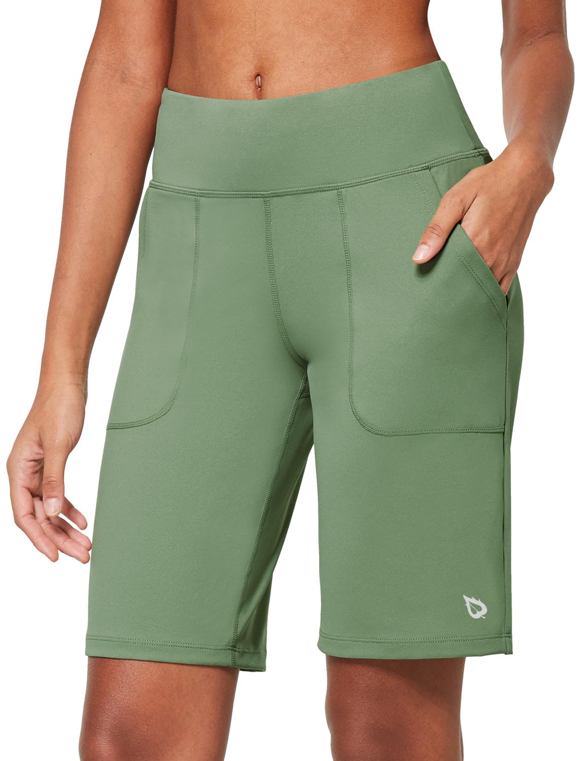 BALEAF Women's High Waisted Bermuda Shorts 10