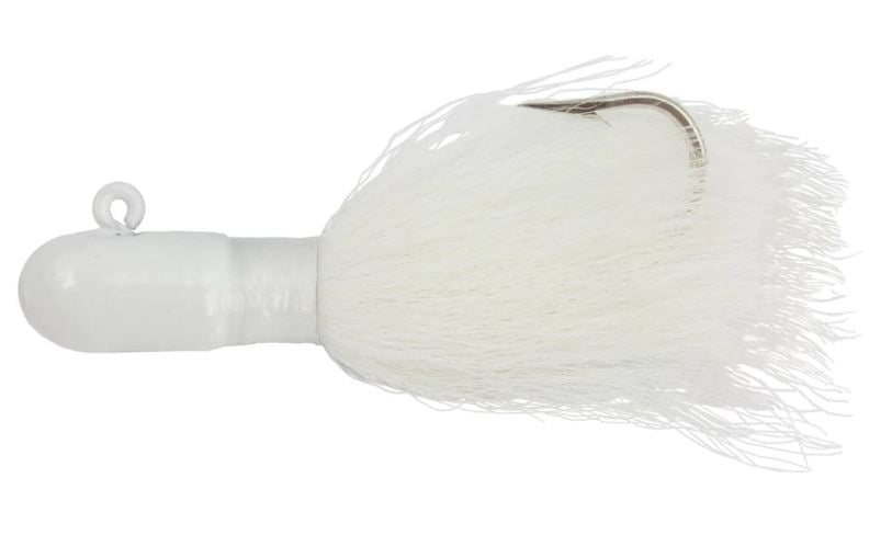 Andrus 1.5oz Jetty Caster Bucktail Jig - Saltwater Fishing Lure for Striped Bass, Bluefish & Fluke - Perfect for Surf Casting, Jetty Fishing & Offshore Angling