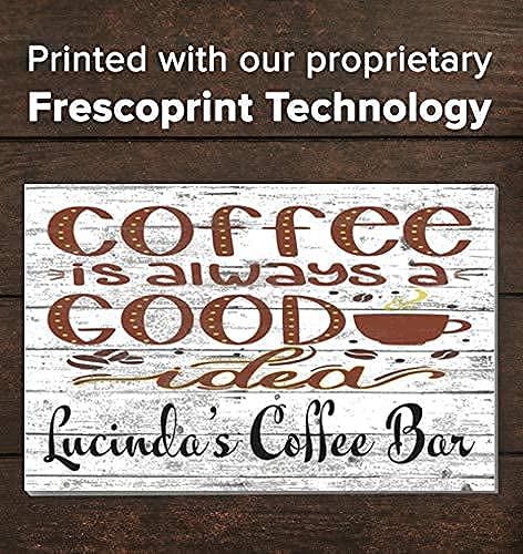 Solid Wood Coffee Sign - 16x10.5in for Kitchen & Coffee Bar Decor - Perfect Housewarming Gift