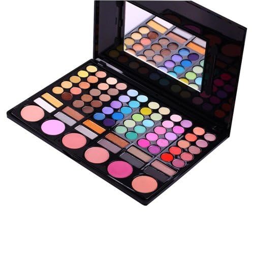 Accessotech 78 Color Eyeshadow Palette - Professional Makeup Kit with Mirror for Day & Night Looks | Perfect for Parties, Weddings & Everyday Wear