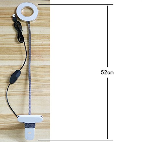 Moyidhi Rechargeable USB LED Clip on Desk Lamp - Portable Reading Light for Office, Home, School, Makeup & Night Study | Perfect for Working, Studying, and Beauty Routines