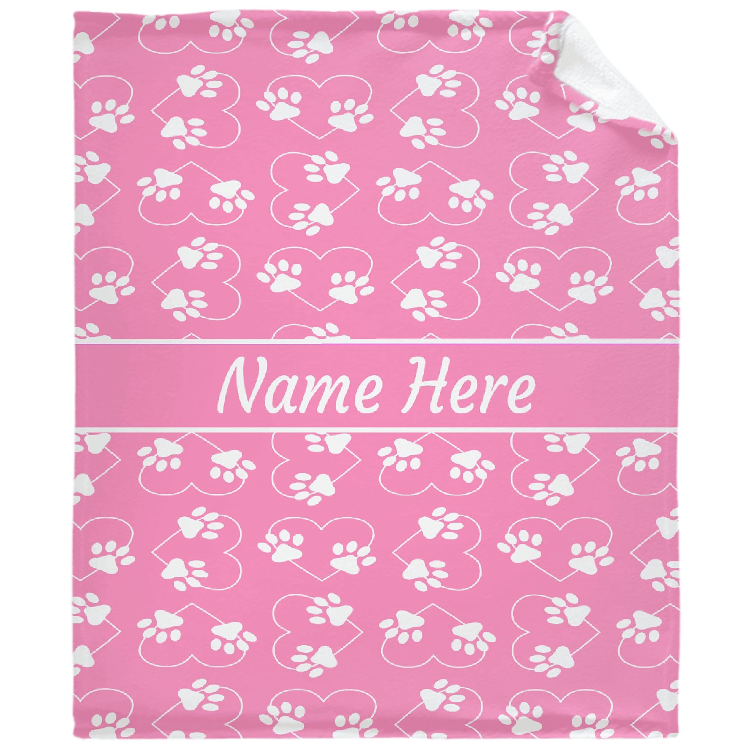 Custom Personalized Dog Blanket with Name - Soft Fleece Pet Blanket with Paw Prints - Cozy Throw for Bed, Sofa & Travel - Perfect Gift for Dog Lovers, Mom & Dad - XL Size for Family Use