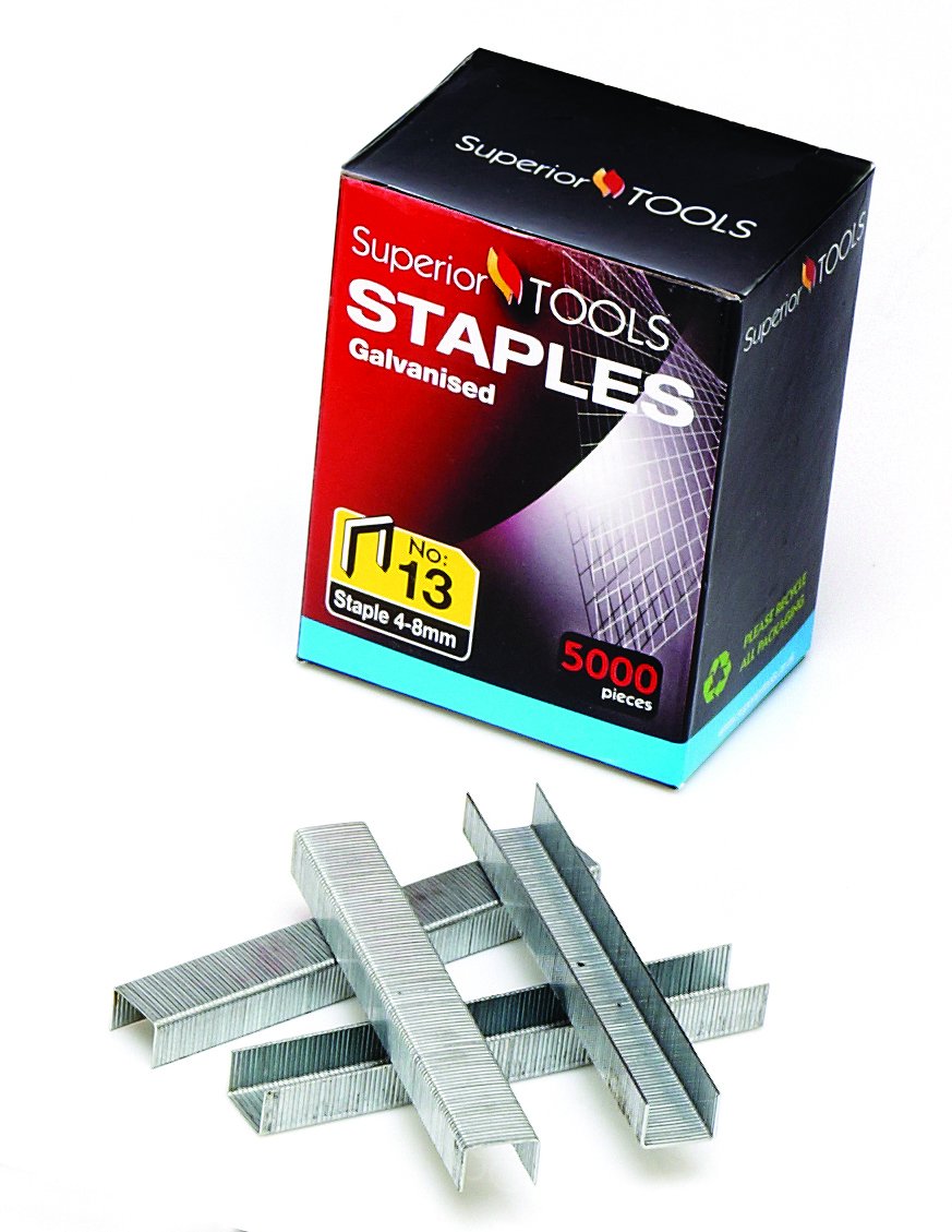 Seco Galvanised Staples 13/8 - Heavy Duty Rust-Resistant Staples (Box of 5000) for Carpentry, Roofing & DIY Projects | Superior Quality Construction Staples