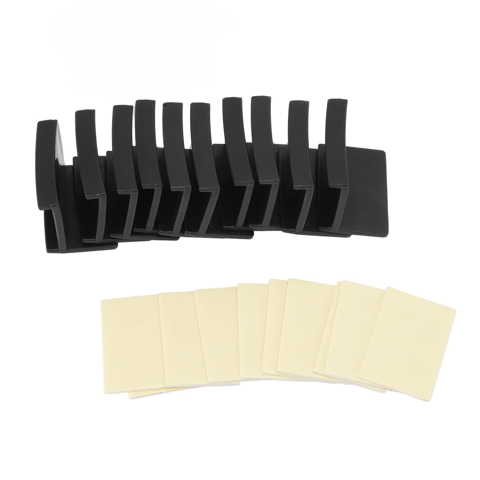 Modern Minimalist Strong Acrylic Adhesive Hat Hooks - Wall Mounted Hat Hangers for Home & Office Organization (Black) - Perfect for Entryway, Closet & Bedroom Storage