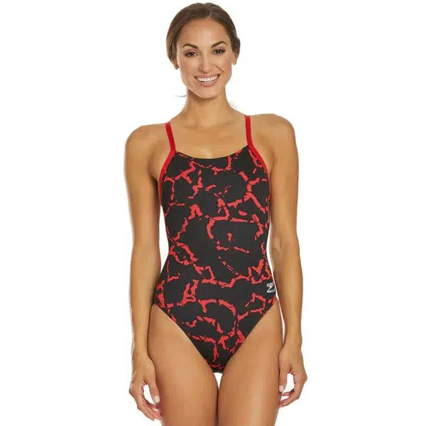 Speedo Wrack It Up Flyback Swimsuit - High-Performance Competitive Swimwear for Women & Girls - Perfect for Lap Swimming, Training, and Swim Meets