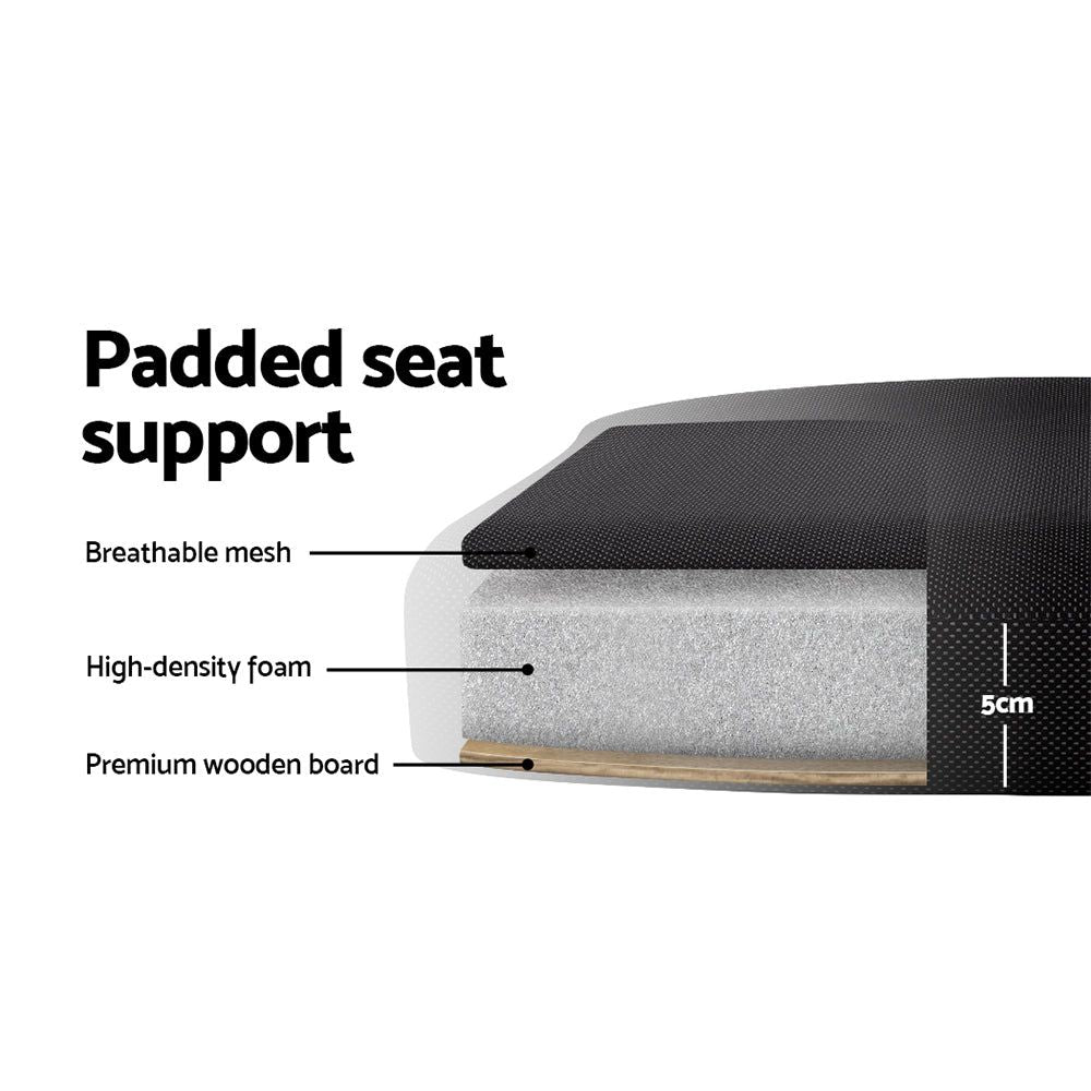 Ergonomic Mesh Office Chair - Adjustable Computer Gaming Desk Chair with Mid Back Support for Work & Study - Black - Perfect for Home Office & Gaming Setup