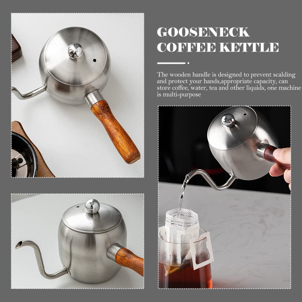Premium Gooseneck Coffee Kettle - Long Spout Pour Over Coffee Maker for Precision Brewing, Handcrafted Tea Kettle with Ergonomic Handle, Ideal for Home Baristas & Specialty Coffee Lovers - Perfect for Pour Over, Chemex, V60, and French Press Brewing Methods