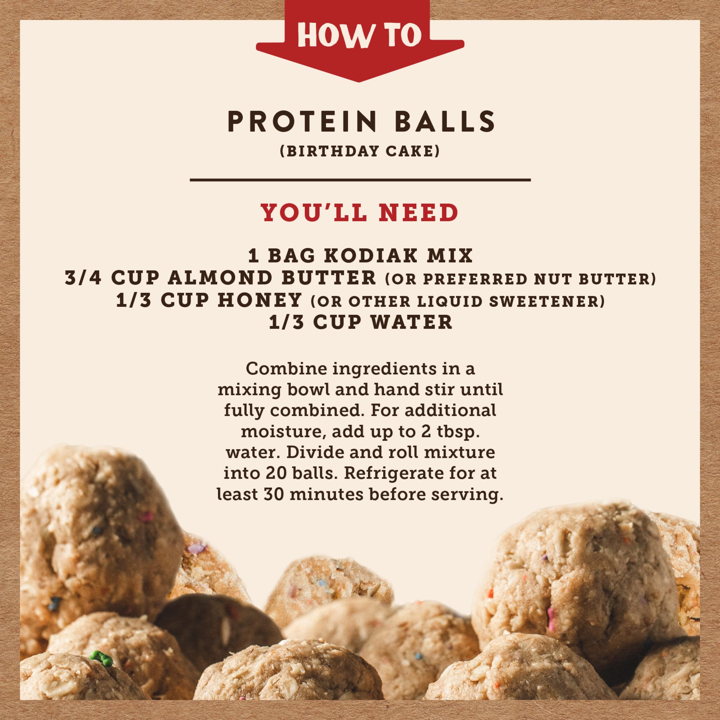 Kodiak Cakes Oatmeal Protein Ball Mix - Birthday Cake Flavor, High Protein Snack, 100% Whole Grains, Pack of 6 | Perfect for Healthy Breakfast, Post-Workout Fuel & On-the-Go Energy Boost