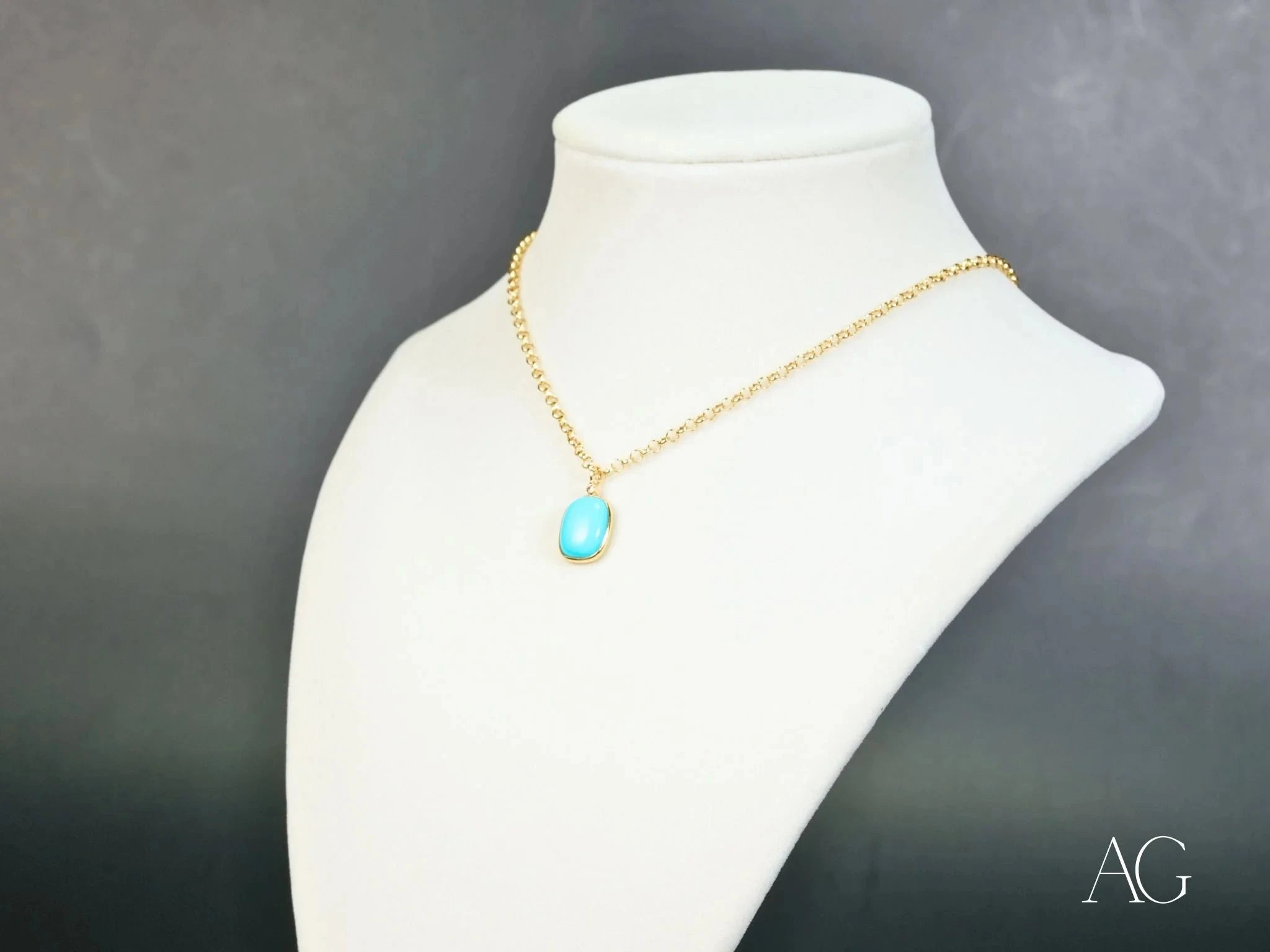 Exquisite Turquoise and Diamond Pendant Necklace for Women | Elegant Bohemian Jewelry Gift for Her | Perfect for Weddings, Parties & Special Occasions