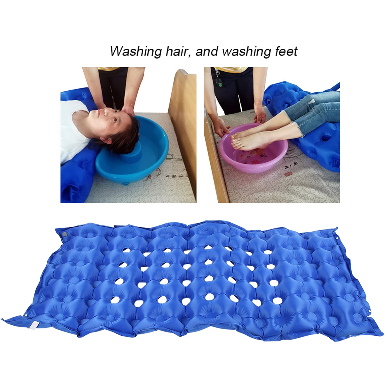 Alternating Air Pressure Mattress Pad with Pump - Inflatable Anti-Bedsore Mattress Topper for Elderly & Bedridden Patients - Includes Fixation Belt & Handle - Ideal for Home Care, Hospitals & Long-Term Patient Comfort