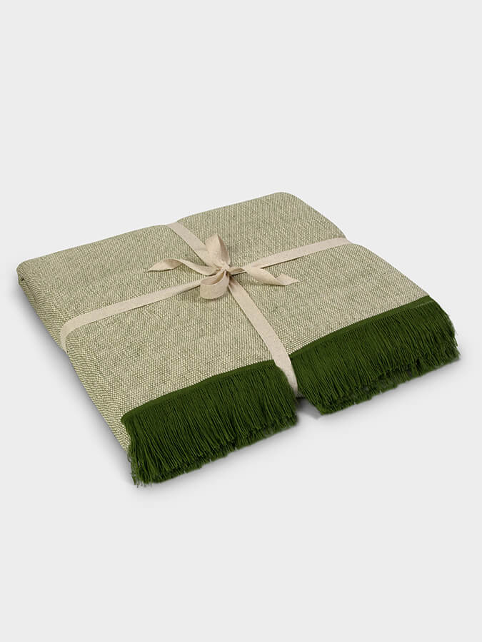 GOTS Certified Organic Cotton Yoga Blanket for Studio & Home - Two-Toned Design for Meditation, Relaxation & Yoga Practice