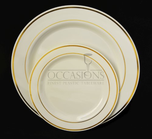 Bone w/gold rim