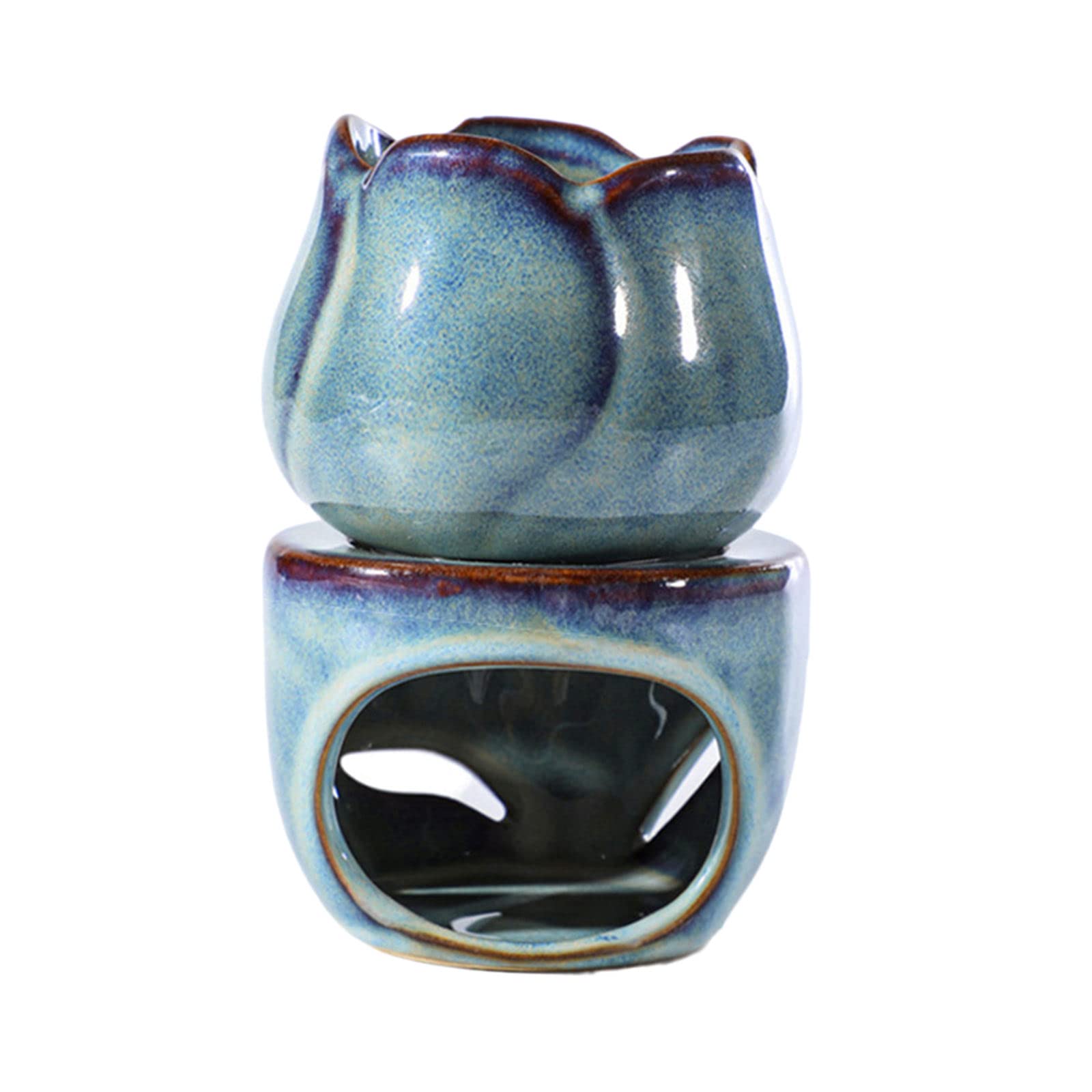 FAKEME Ceramic Wax Melt Warmer - Essential Oil Aroma Burner for Home & Bedroom | Aromatherapy Scented Diffuser & Candle Holder for Relaxation & Stress Relief