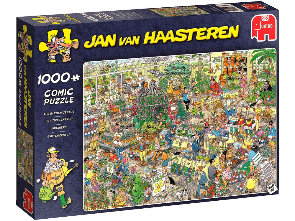 Jan Van Haasteren 1000-Piece Jigsaw Puzzle - Garden Centre Scene | Challenging Adult Puzzle for Relaxation & Family Game Night | Perfect Gift for Puzzle Lovers & Home Decor