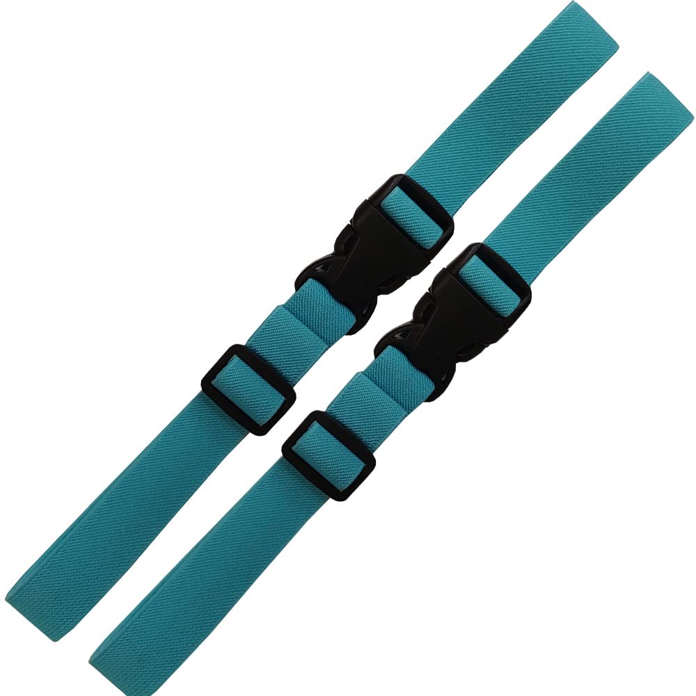 2-Pack Adjustable Beach Towel Holder Straps - No Towel Clips Needed, Multi-Purpose Elastic Stay Bands for Pool, Beach & Cruise Ship Accessories (Sky Blue) - Perfect for Securing Towels on Chairs, Loungers & Water Sports Gear
