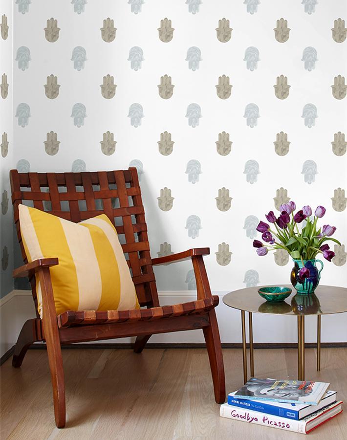 Wallshoppe 'Home Om' Neutral Wallpaper - Perfect for Living Rooms, Bedrooms & Meditation Spaces