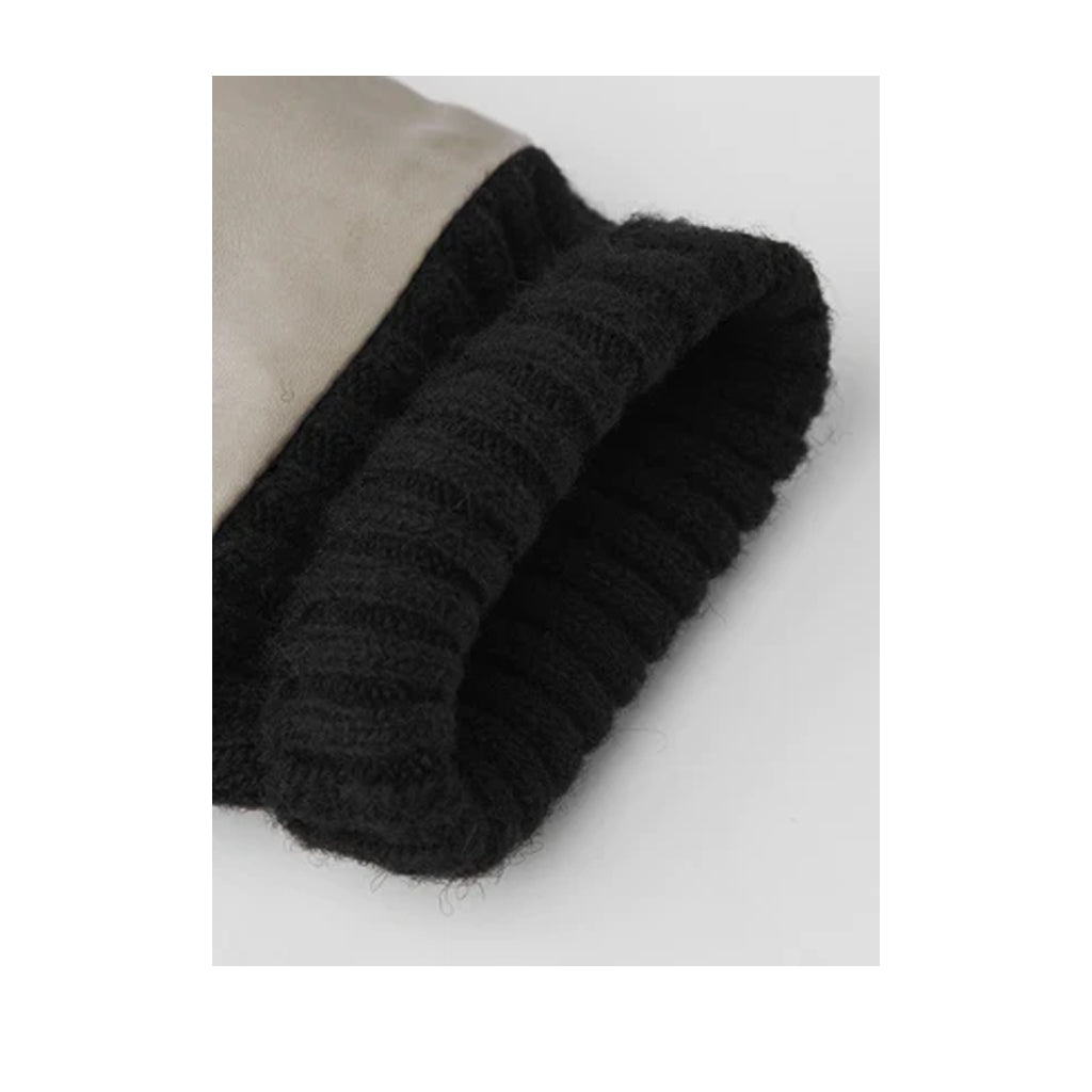 Hestra Women's Tina Leather Gloves in Natural Grey - Warm Winter Accessories for Outdoor Activities & Fashion
