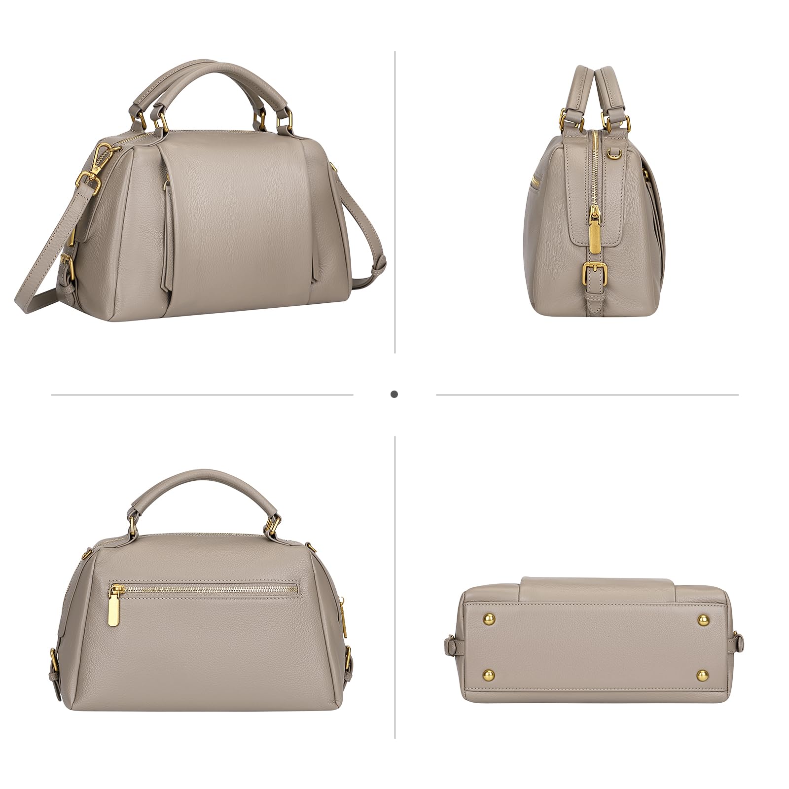 Genuine Leather Crossbody Bags for Women - Soft Top Handle Shoulder Purse & Handbag - Stylish & Durable for Work, Travel & Everyday Use