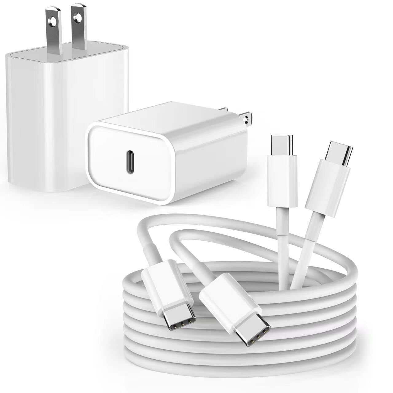 10FT Fast Charging USB C Cable [2-Pack] - 20W USB C to USB C Charger Cord for iPad Pro 12.9/11 inch, iPad Air 5/4, iPad Mini 6, iPad 10 (2020-2022 Models) - Perfect for Home, Office & Travel Charging