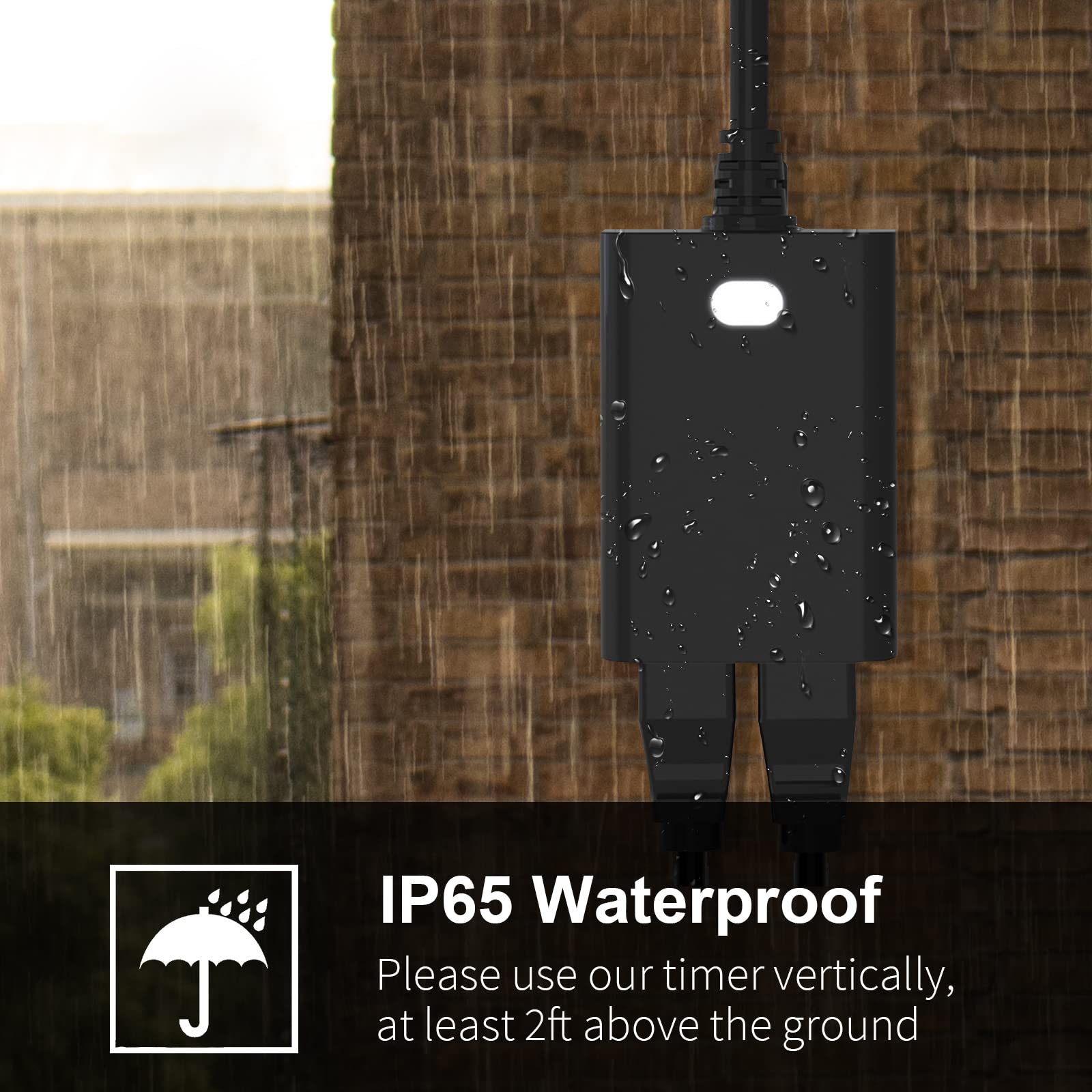 New Outdoor Smart Plug with Dual Outlets - 2.4G WiFi, Alexa & Google Home Compatible, IP65 Waterproof, ETL FCC Certified (125V 15A) - Perfect for Patio Lights, Pool Pumps & Holiday Decorations