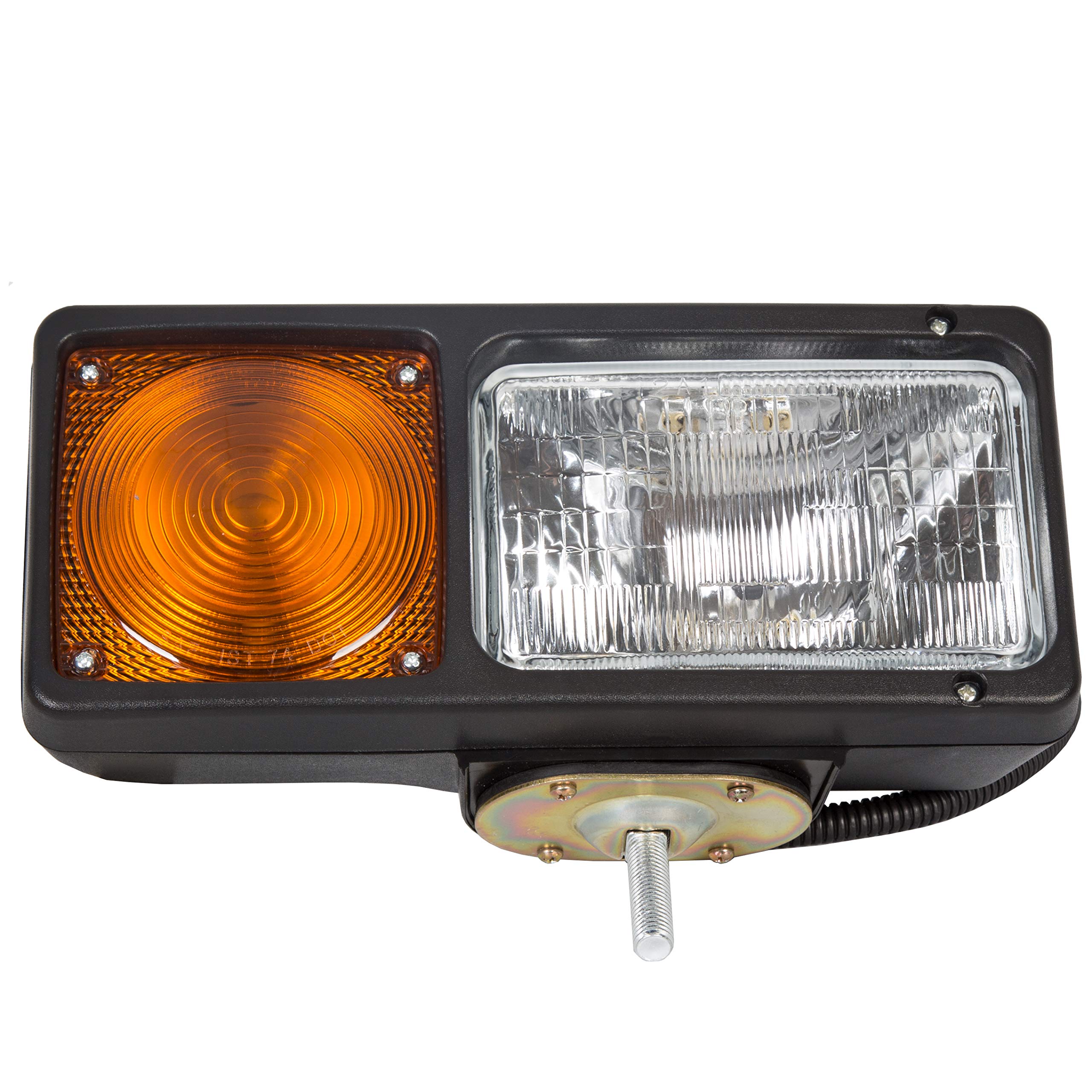 HECASA Universal Trunk Snowplow Lights - Clear Plastic Lens with Black Housing Replacement for 64261-4 | Compatible with Snow Plows, Winter Vehicles & Off-Road Trucks