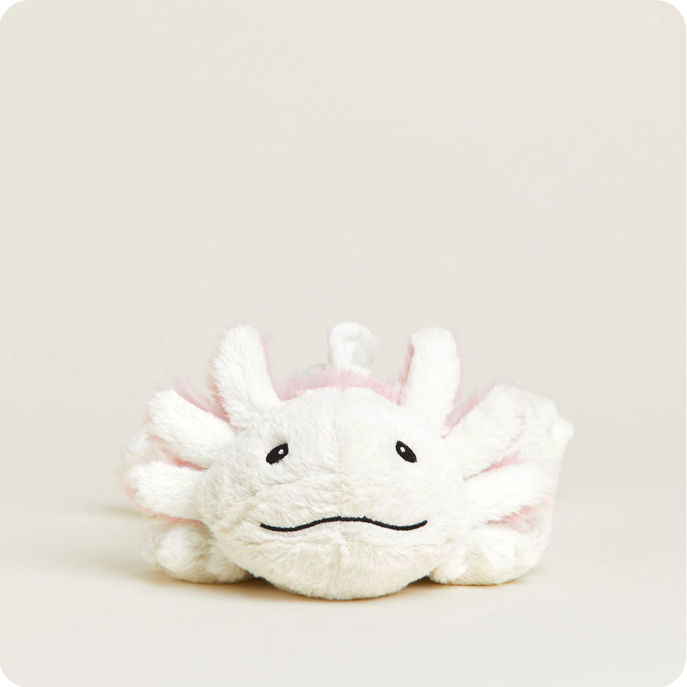 White Axolotl Warmies - Microwaveable Plush Heating Pad for Stress Relief & Pain Relief - Perfect for Kids, Adults & Anxiety Relief at Home or Office