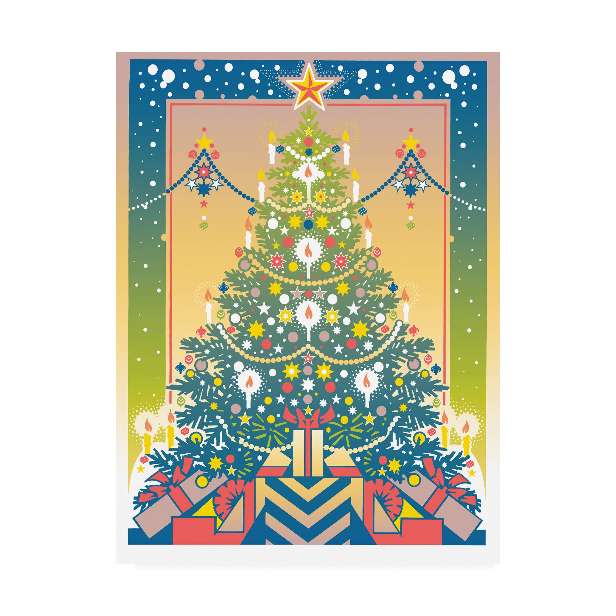 David Chestnutt Christmas Tree Fine Art Print - 35x47 Inch Holiday Wall Decor for Home, Office & Gifts | Perfect for Christmas Decorations, Living Room Art & Festive Presents