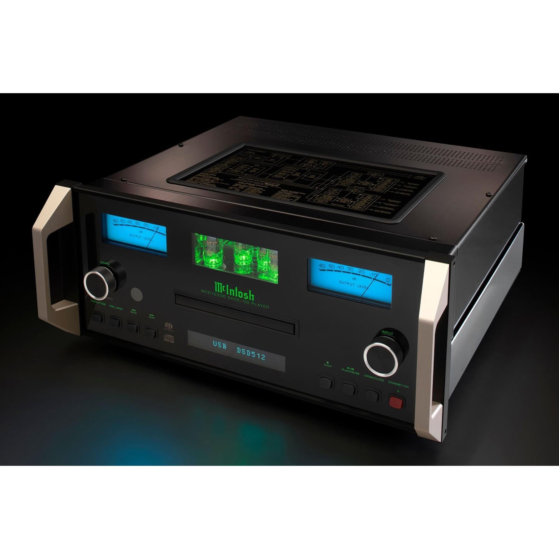 McIntosh MCD12000 High-End 2 Channel SACD/CD Player - Premium Audio for Home Theater & Audiophile Listening Rooms