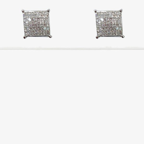 18K White Gold Diamond Stud Earrings for Women - Elegant & Timeless Jewelry Gift for Wedding, Anniversary & Special Occasions