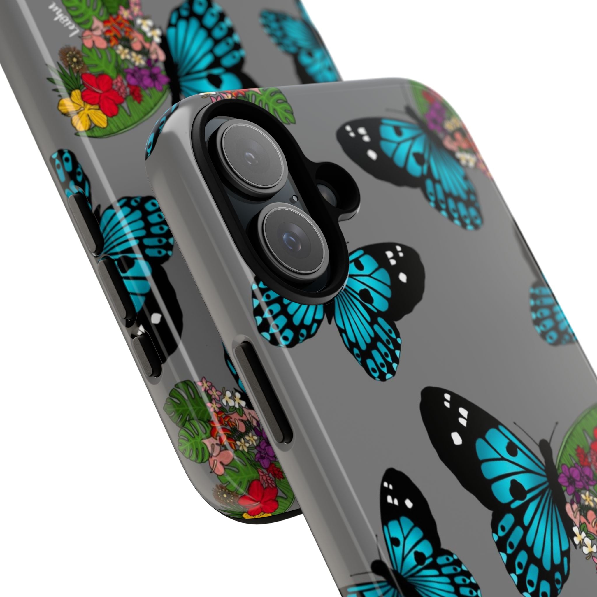 Tropical Pulelehua Teal Hawaiian Shirt - Breathable & Stylish Aloha Shirt for Men & Women - Perfect for Beach Vacations, Luau Parties & Summer Outings