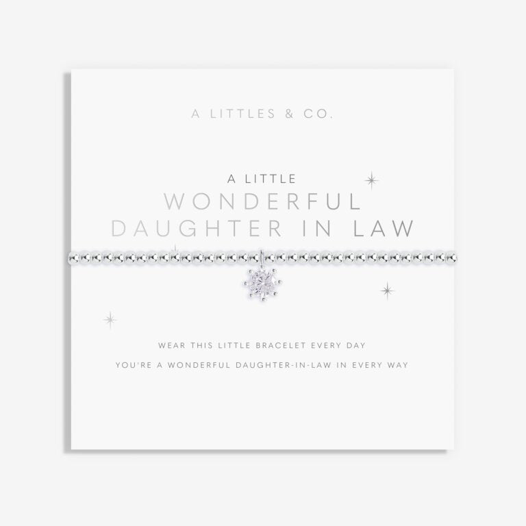 Trendy 'Daughter in Law' Charm Bracelet - Elegant Jewelry Gift for Women, Perfect for Weddings, Anniversaries & Special Occasions