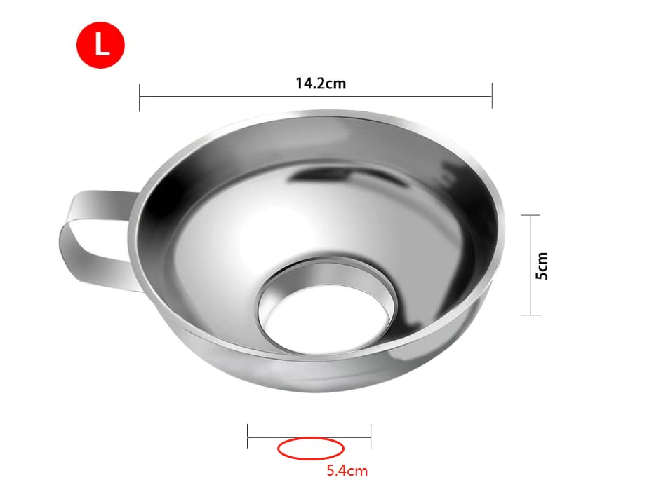 2023 Premium Stainless Steel Canning Funnel for Wide & Regular Mouth Mason Jars - Large Kitchen Funnel with Handle for Liquids, Dry Ingredients - Perfect for Home Canning, Preserving, Baking & Cooking