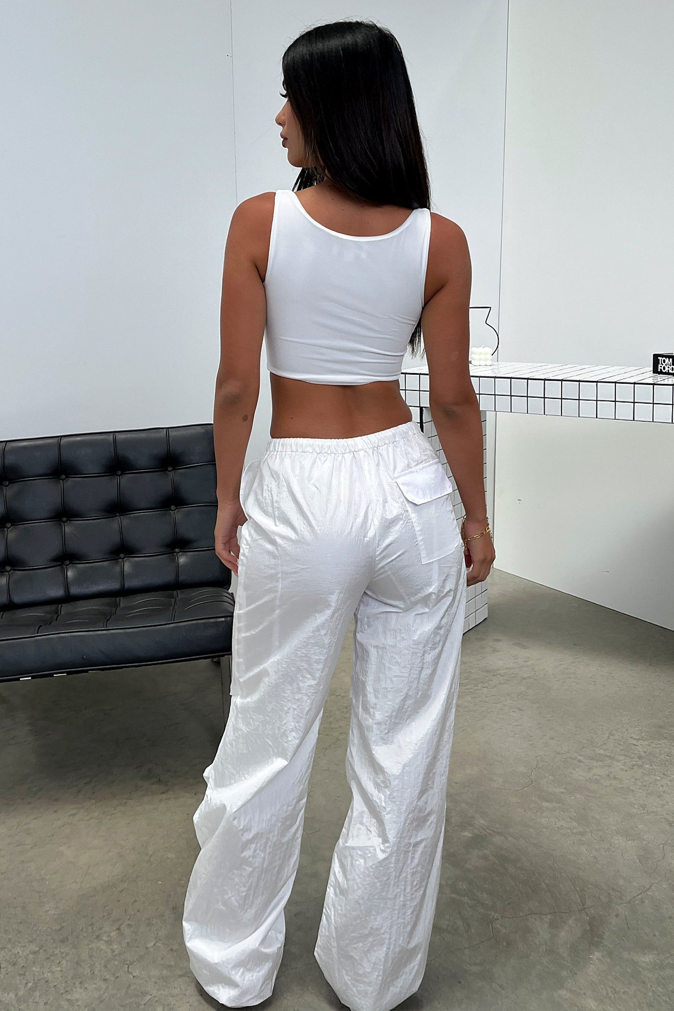 Karter Parachute Pants for Men & Women - White - Stylish & Comfortable Joggers for Streetwear, Hip Hop, and Casual Outfits - Perfect for Gym, Running, and Everyday Wear