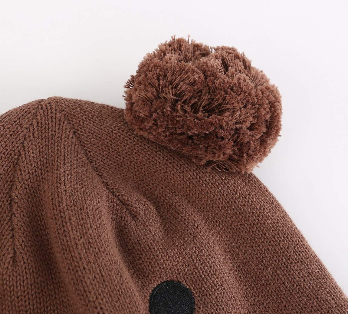 LLmoway Baby Winter Hat with Fleece Lining & Ear Flaps - Warm Knit Beanie for Infants & Toddlers - Perfect for Cold Weather, Snow Play & Outdoor Activities