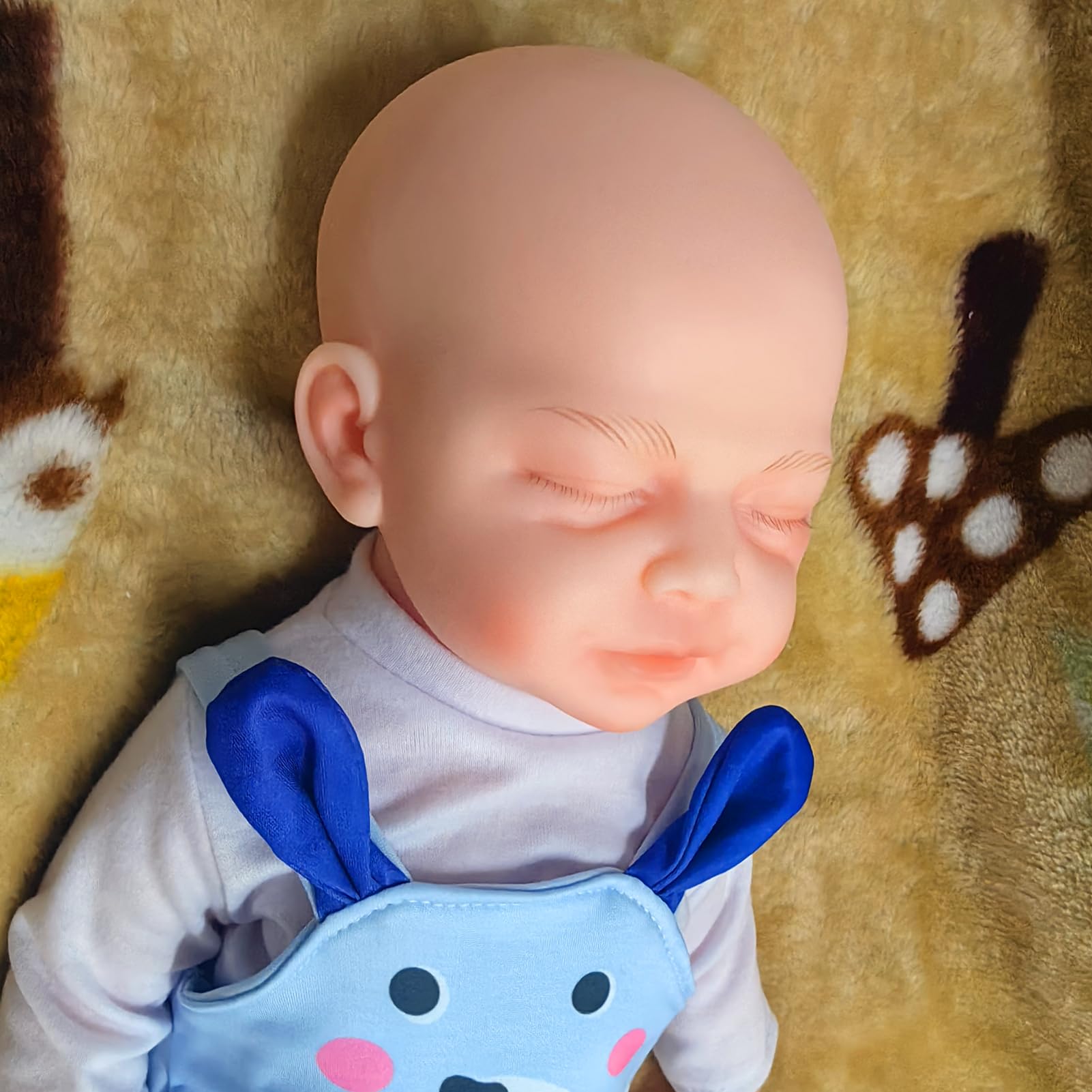 **18 Inch Realistic Platinum Silicone Reborn Baby Doll Boy with Closed Eyes - Lifelike Collectible & Perfect Christmas/Birthday Gift for Kids 3+ | Great for Role Play, Nursery Decor & Gift Giving**