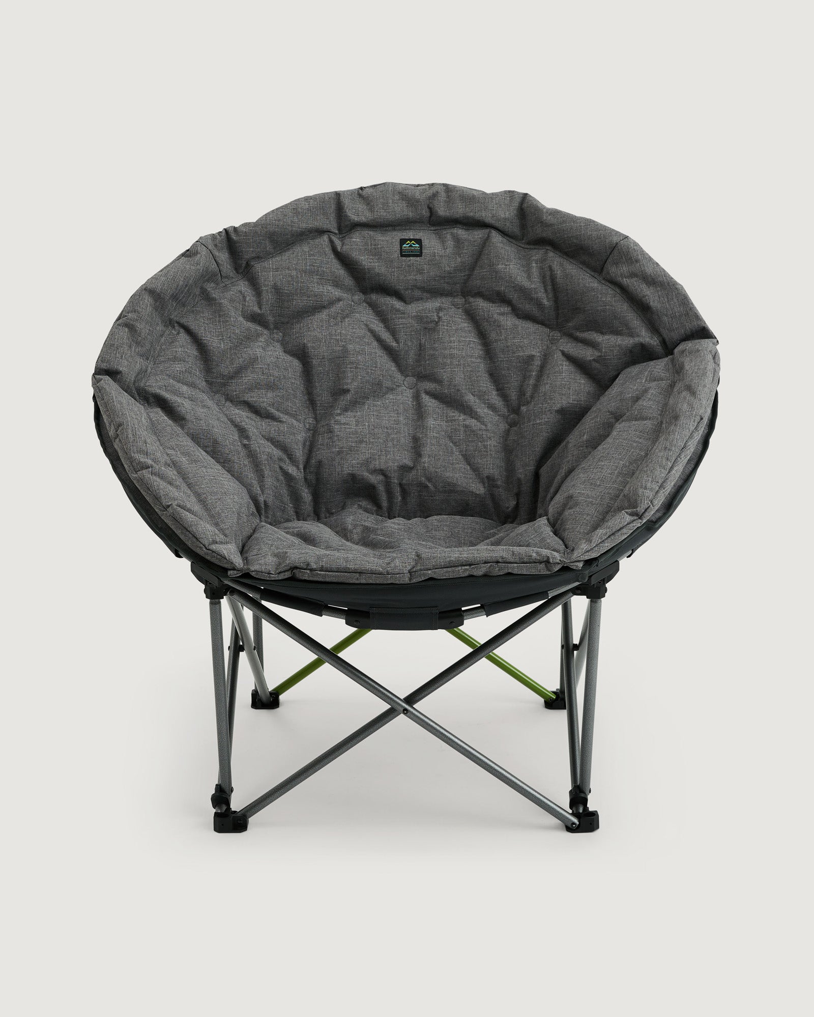 Premium Cabana Moon Chair Deluxe - Medium Grey Hanging Egg Chair for Indoor/Outdoor Relaxation - Perfect for Patio, Garden, Bedroom, or Living Room