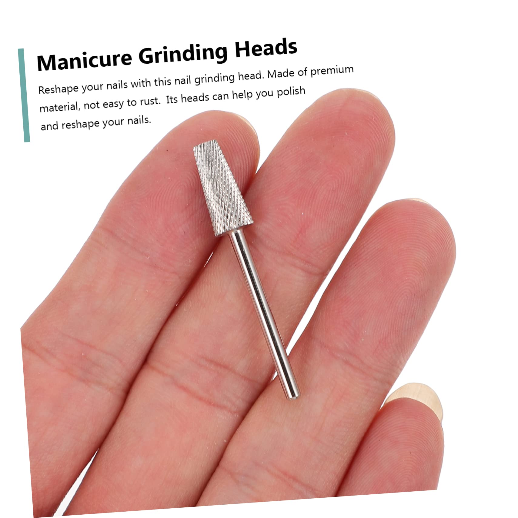 Minkissy Professional Nail Drill Bits Set - Silver WG04 Cuticle Manicure Grinding Heads for Nail Polishing & Shaping | Perfect for Home Manicures, Salon Nail Care & DIY Nail Art