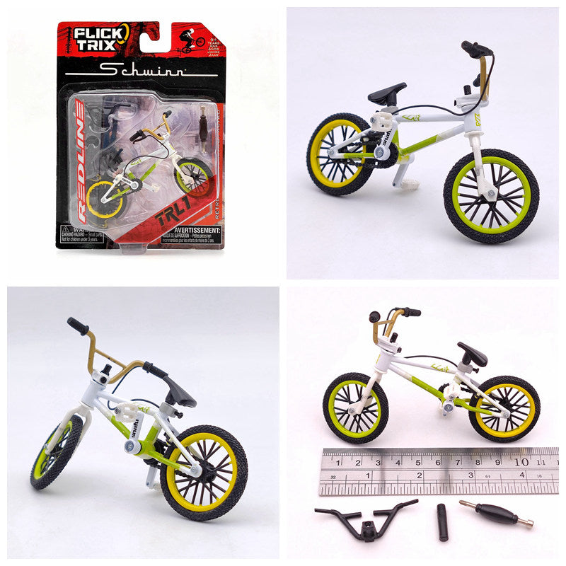 Premium FLICK TRIX Miniature BMX Finger Bike - Diecast Metal DeathTrap Bicycle Toy for Kids & Adults - Perfect Gift for BMX Lovers, Office Desk Decor & Stress Relief Fidget Toy