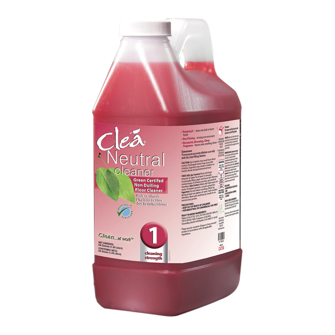 Clea Neutral Cleaner - 64oz (3 Pack) | All-Purpose Surface Cleaner for Home, Kitchen, Bathroom & Office | Safe for Floors, Countertops & Appliances