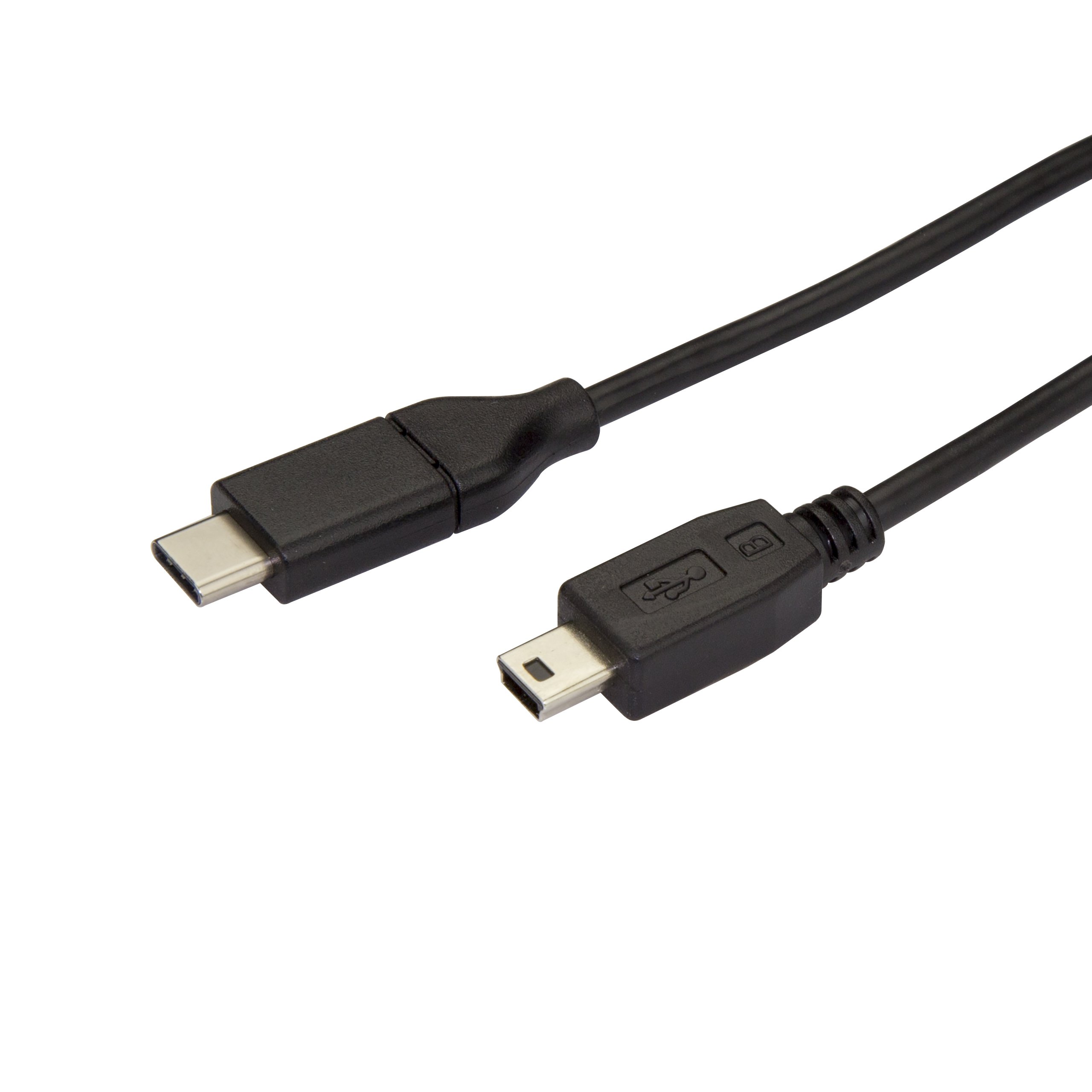StarTech.com USB C to Mini USB Cable 6ft - USB 2.0 Type C to Mini B Male to Male Cord - High Speed Data Transfer for Cameras, External Hard Drives & Audio Devices - Perfect for DJ Equipment, Digital Cameras & Old Electronics