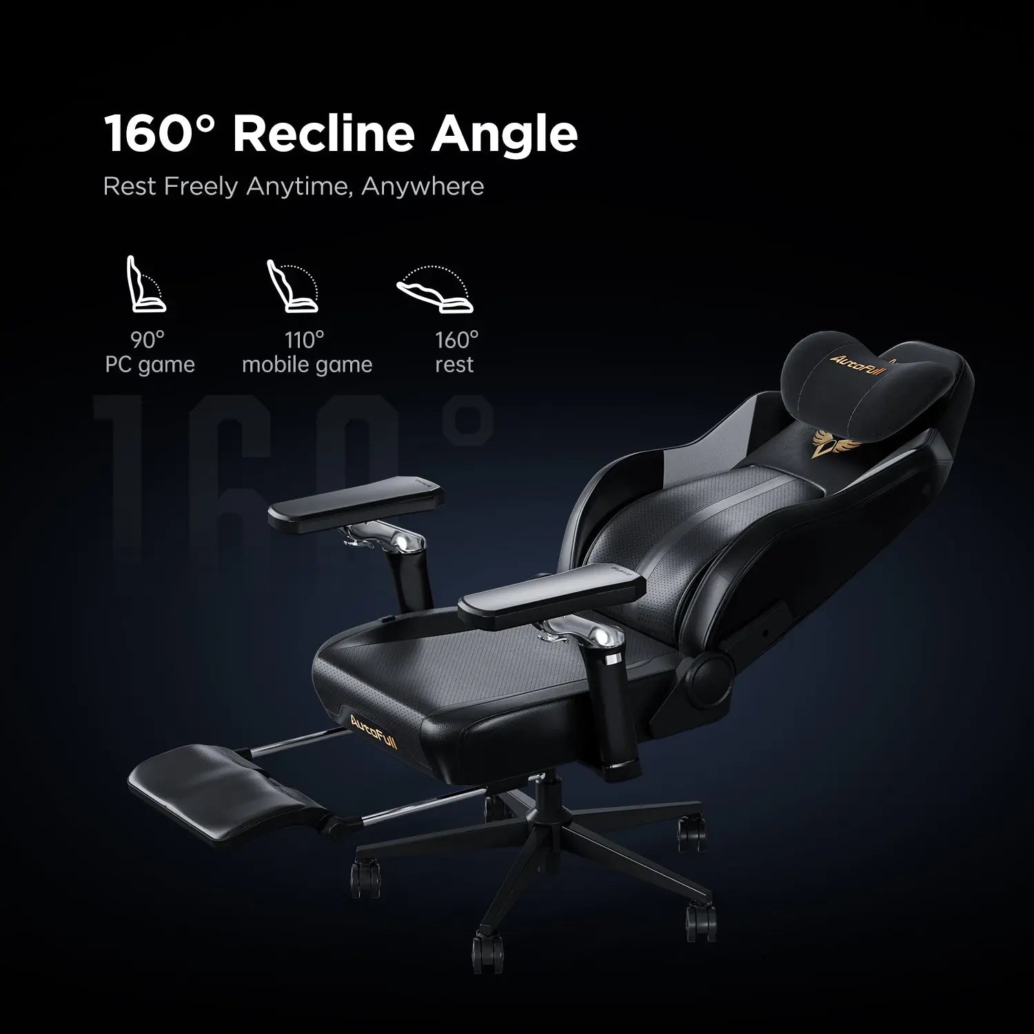 AutoFull M6 Pro Ergonomic Gaming Chair with Lumbar Support - High Back Racing Style for PC, Office, and Esports - Adjustable Height & Reclining for Ultimate Comfort
