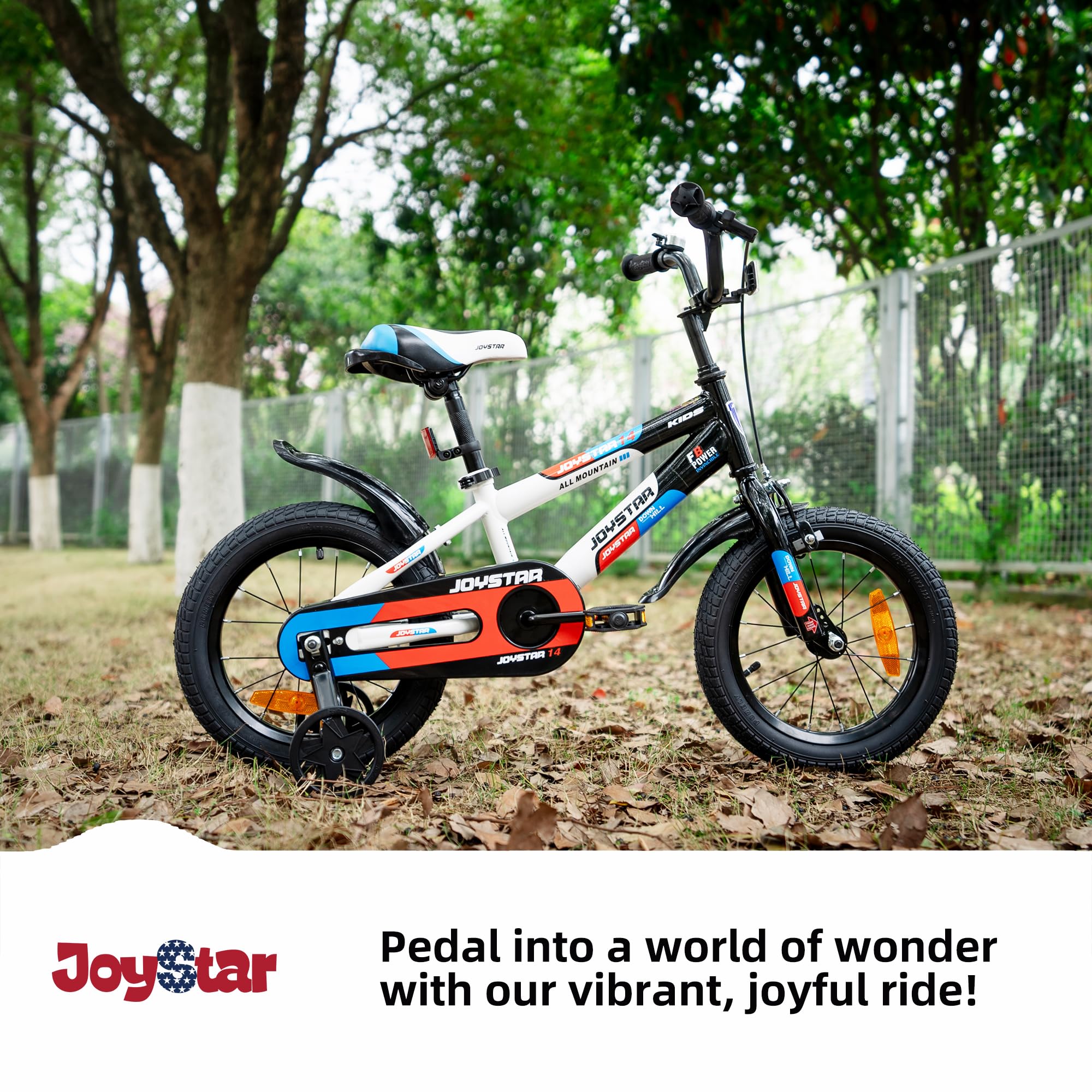 JOYSTAR Kids Bicycle for Boys & Girls Ages 3-12 | 12, 14, 16, 20 Inch Children's Bike with Training Wheels & Kickstand | Multiple Color Options | Perfect for Neighborhood Rides, Park Adventures & Learning to Cycle