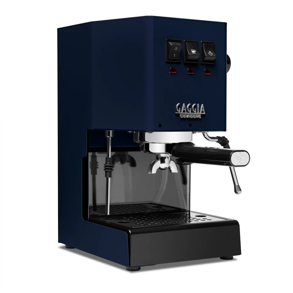 Gaggia Classic Pro E24 Espresso Machine - Stainless Steel Coffee Maker with Commercial Style Portafilter, Classic Blue | Perfect for Home Baristas & Coffee Shops